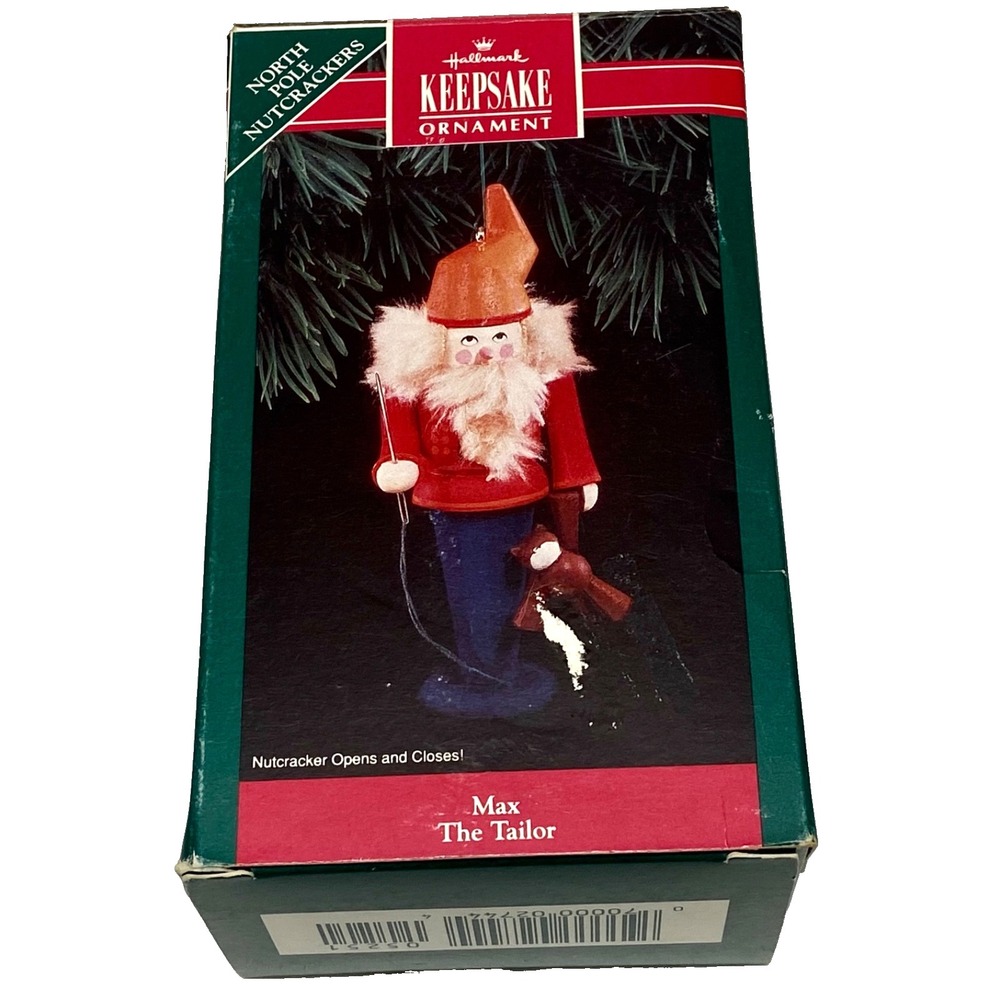 Vintage Hallmark Christmas Ornament Max The Tailor Keepsake Collectible 1992 NOS